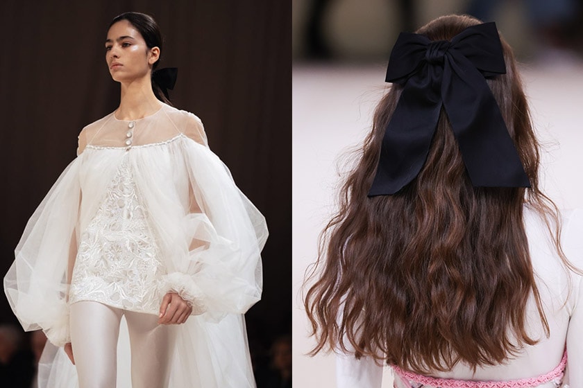 haute couture fashion week spring summer 2024 romantic bow trends
