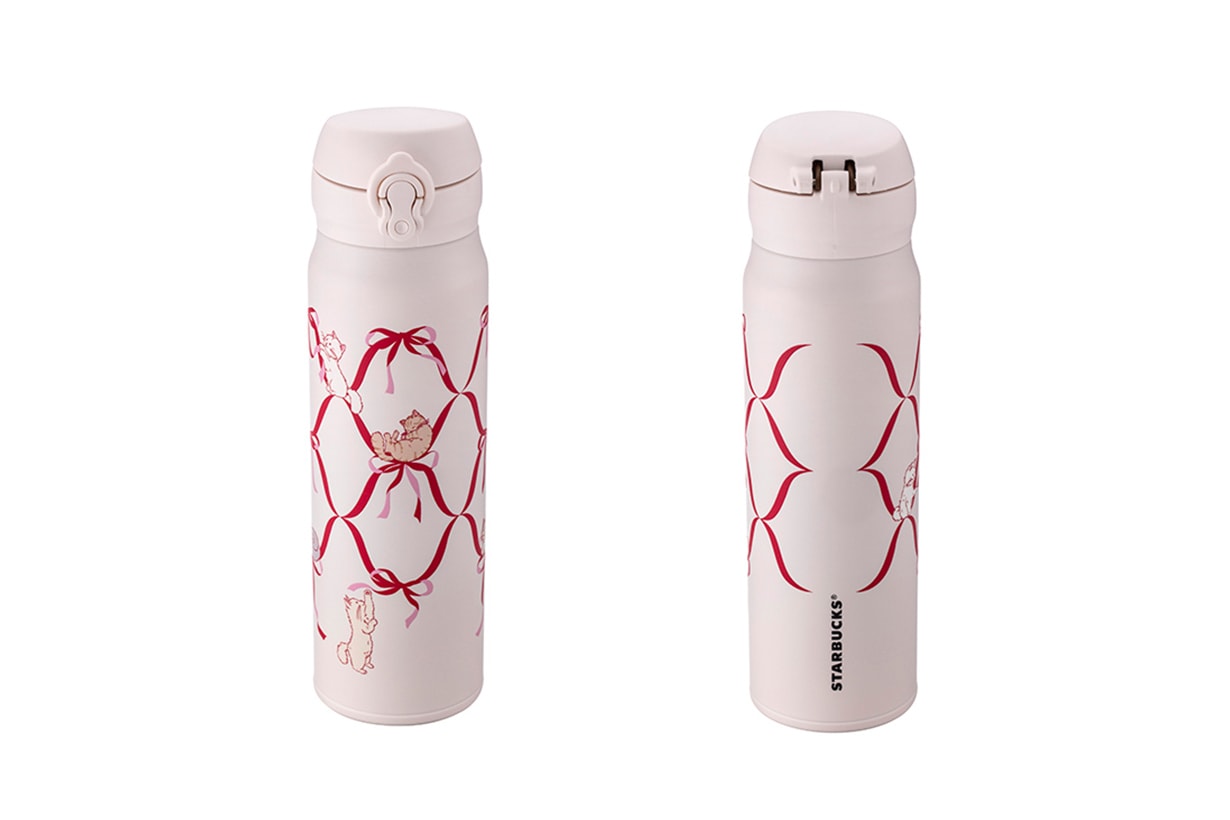 Starbucks pink cat vacuum bottle Cup STANLEY Valentines Day