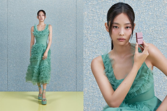 湖水綠洋裝 + 粉色腮紅:為了這款明星香氛小物,Jennie 又出鏡 Tamburins 廣告!