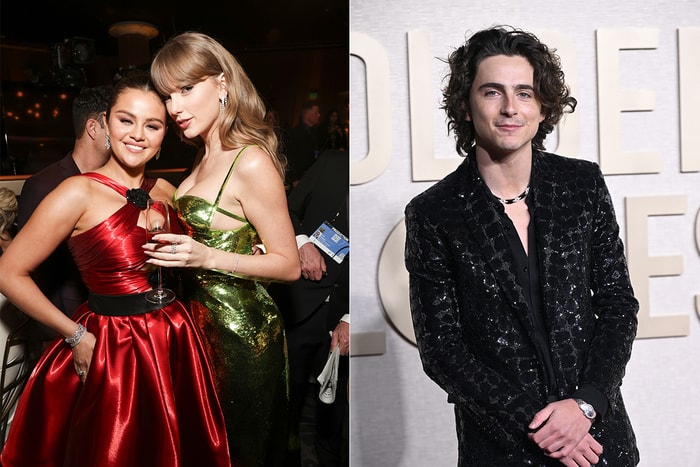 金球獎上 Selena 在 Taylor 耳邊細語的一幕掀起熱話，讀唇專家肯定跟 Timothée 有關