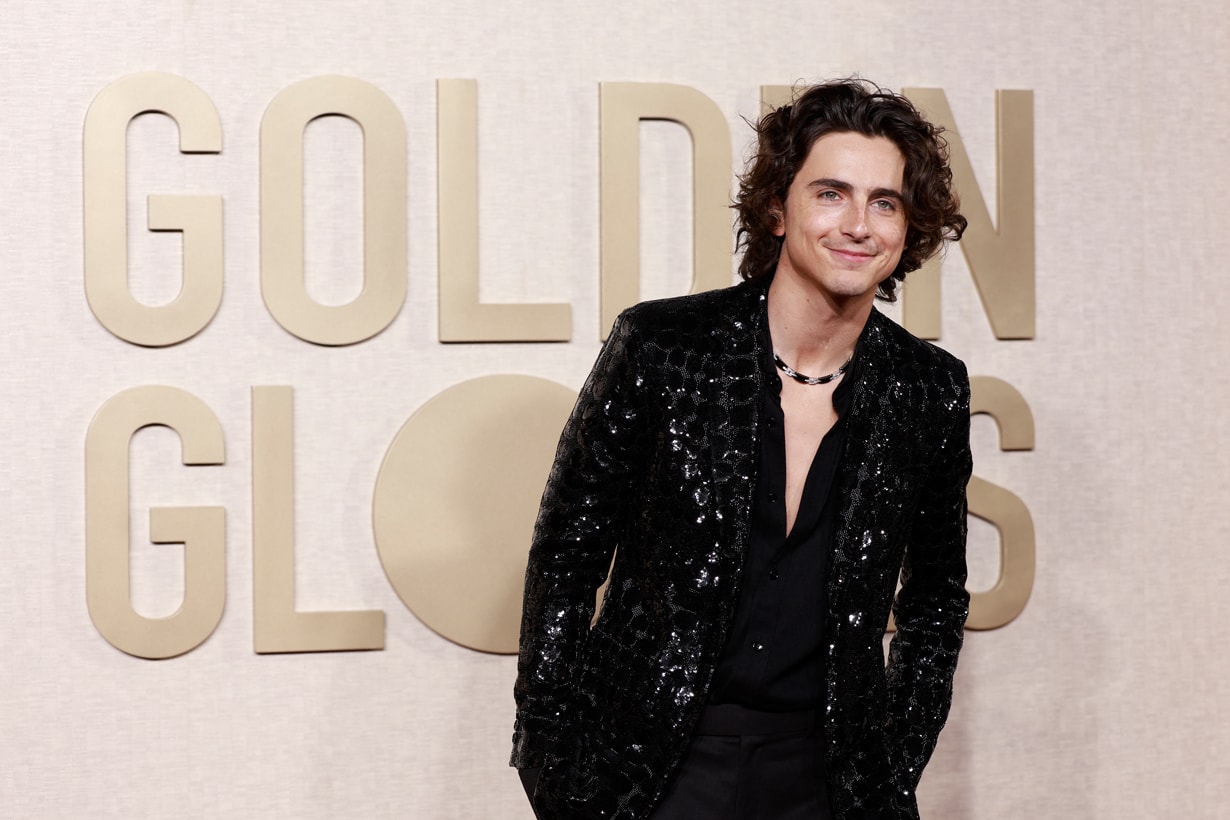 golden globe 2024 Timothée Chalamet Kylie Jenner fan cam kissing video