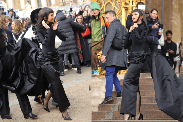 zendaya-schiaparelli-fashiontrends-duchessesatin-highfashion-springsummer2024-euphoria-blackoutfit-christianlouboutin-luxuriousfabric-fashioninspiration-designerfashion-fashionista-redca
