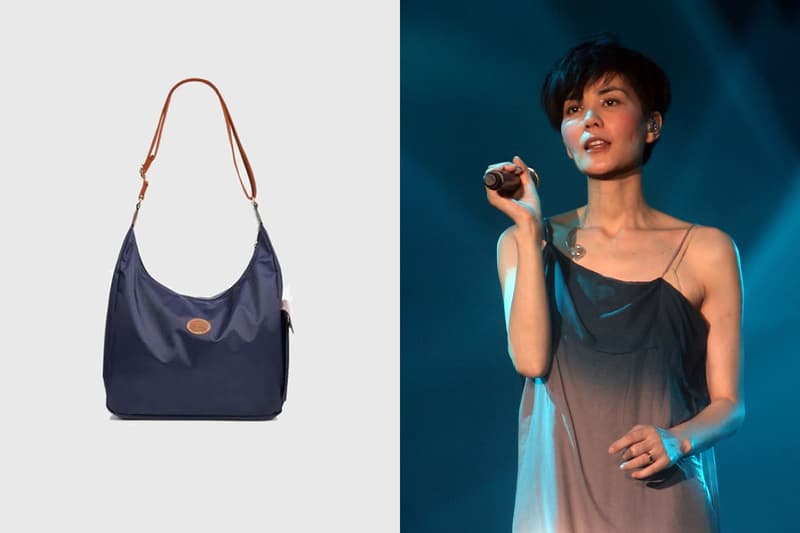 faye wong longchamp le pliage original hobo handbag