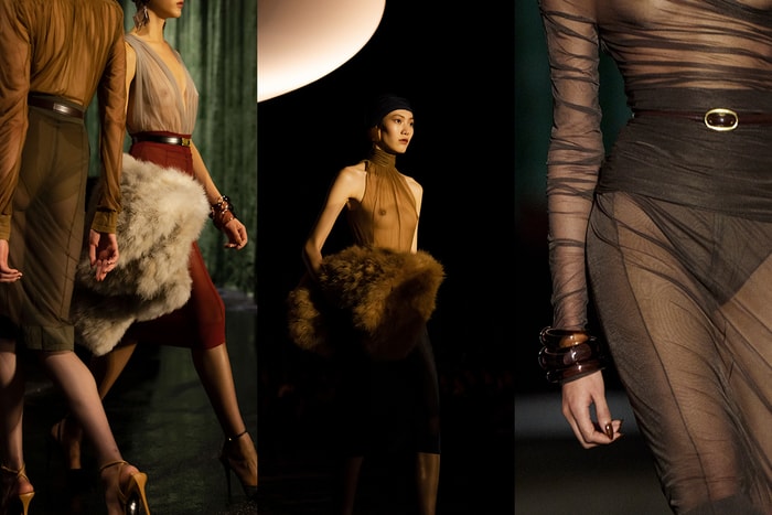 自信自由的 Saint Laurent 性感女郎:猶如一縷薄霧的絲襪布,貫穿了一整個系列!
