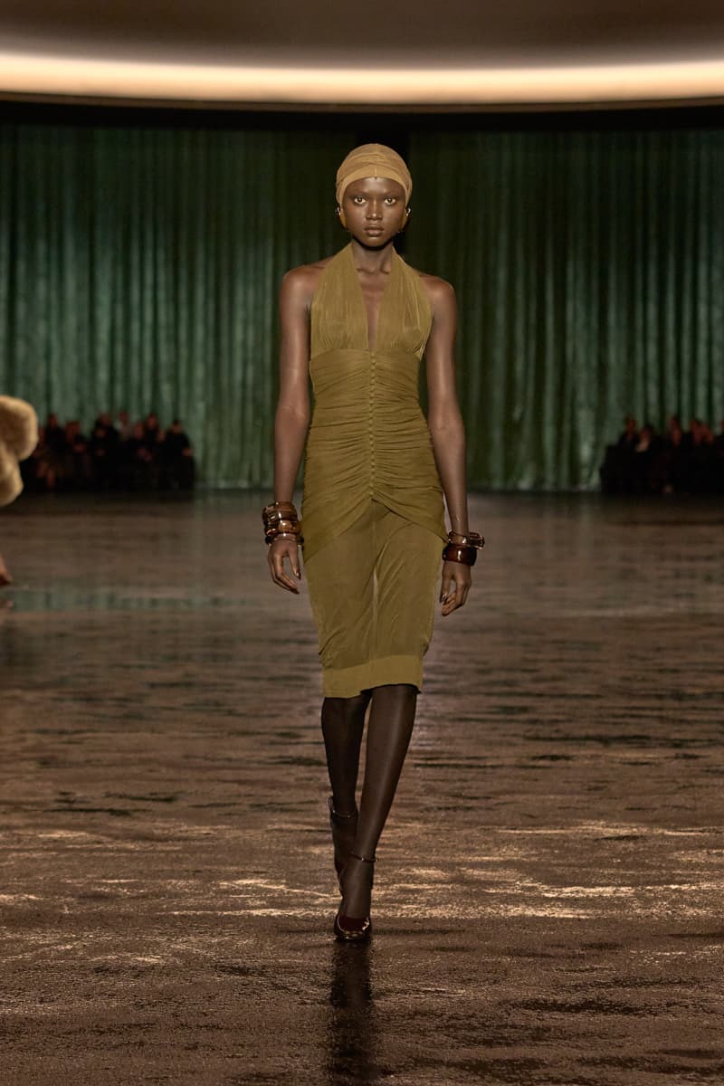 saint laurent 2024 paris show winter stockings sheer sexy looks
