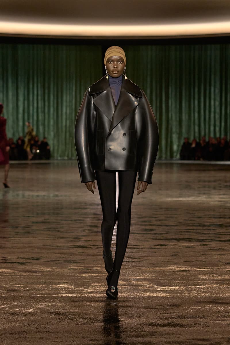 saint laurent 2024 paris show winter stockings sheer sexy looks