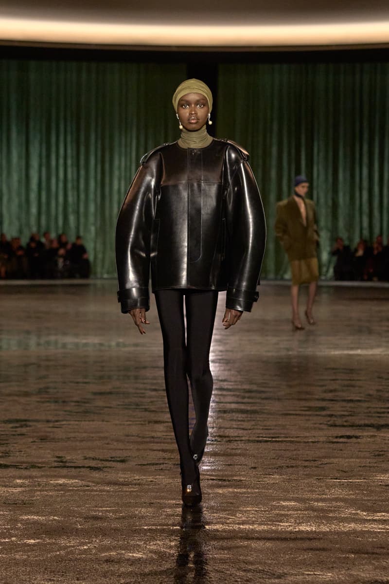 saint laurent 2024 paris show winter stockings sheer sexy looks