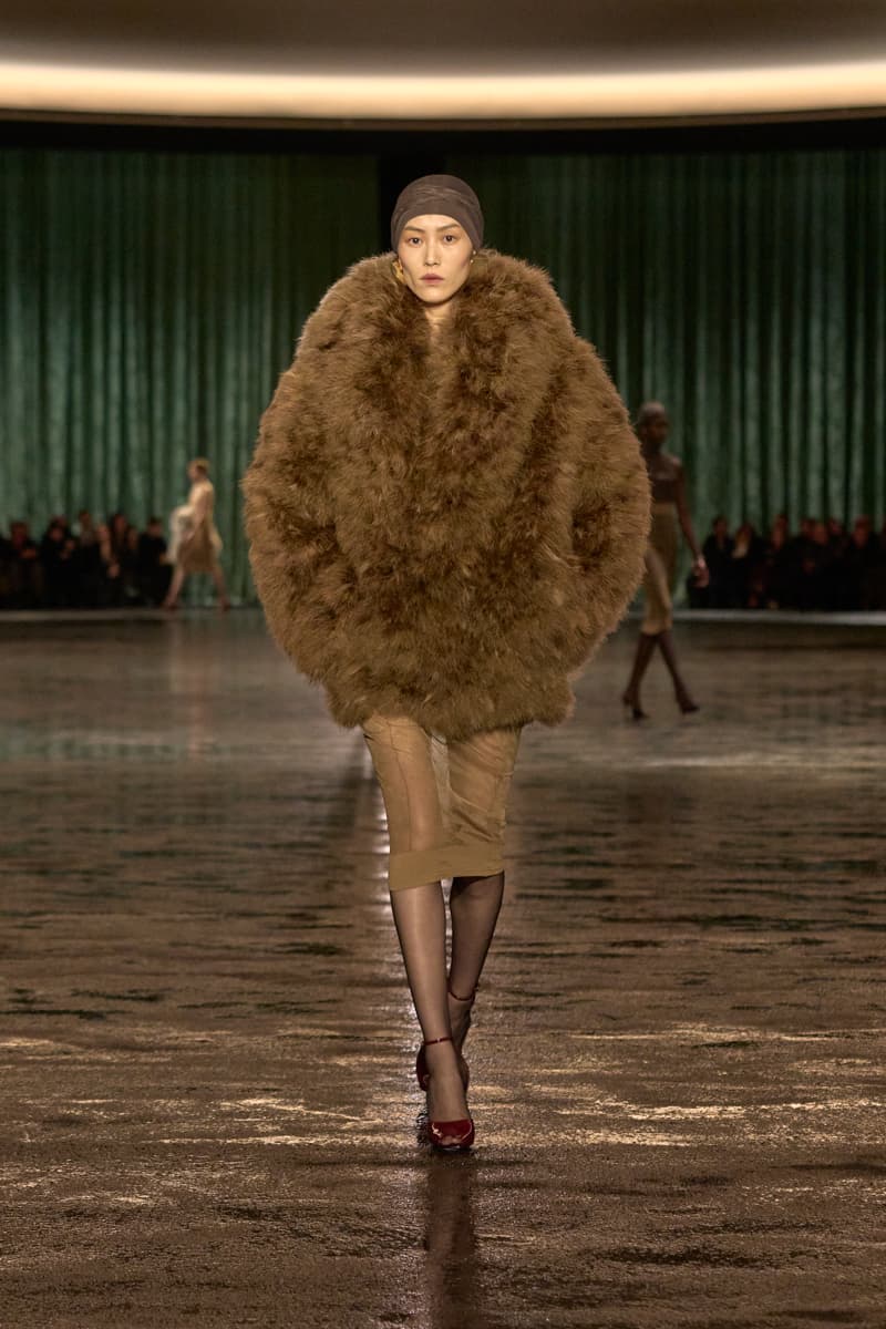 saint laurent 2024 paris show winter stockings sheer sexy looks