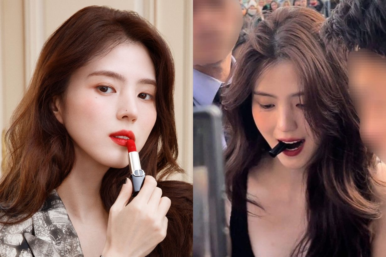  Han So Hee Dior Paris haute couture makeup red lipstick