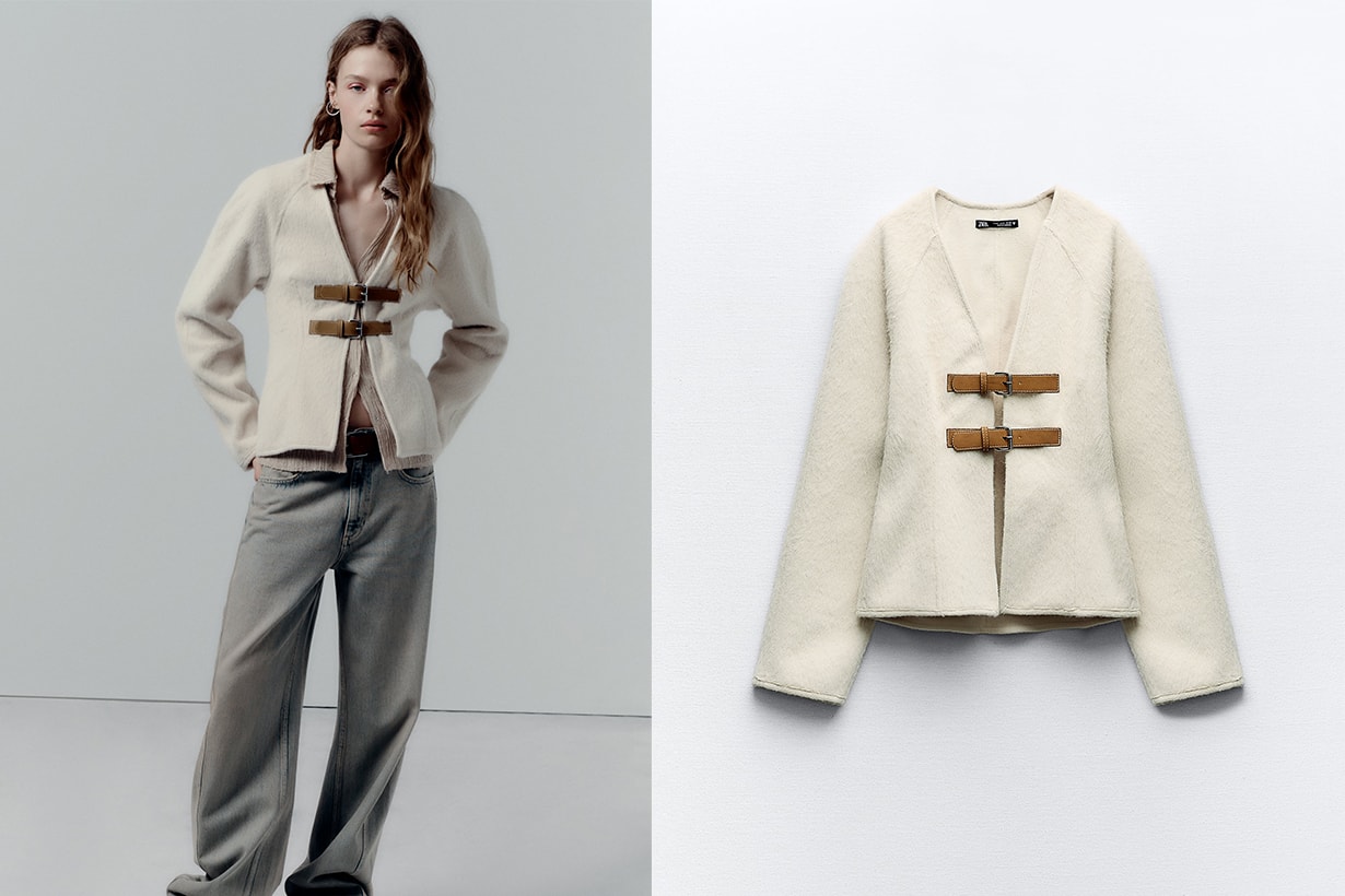 Zara 的這件外套被指很有 Miu Miu 的影子，因而被歐美女生瘋狂搶購，成為最人氣單品 