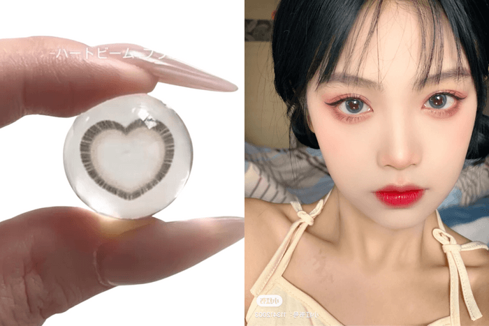 小紅書推爆:令愛美女生風靡的「愛心隱形眼鏡」,還有一款直接把字印在上面!