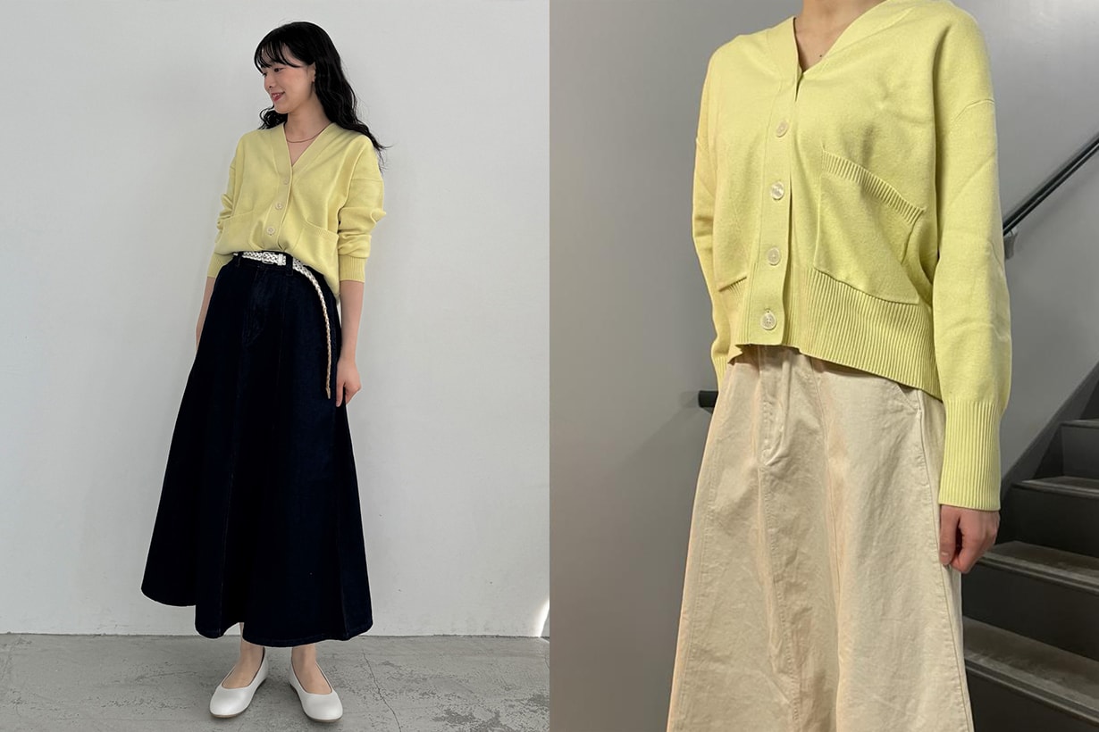 MUJI Washable Milano ribbed V-neck cardigan