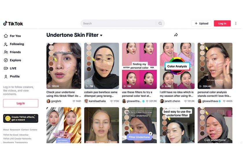 tik tok undertone skin color reveal  filter how to