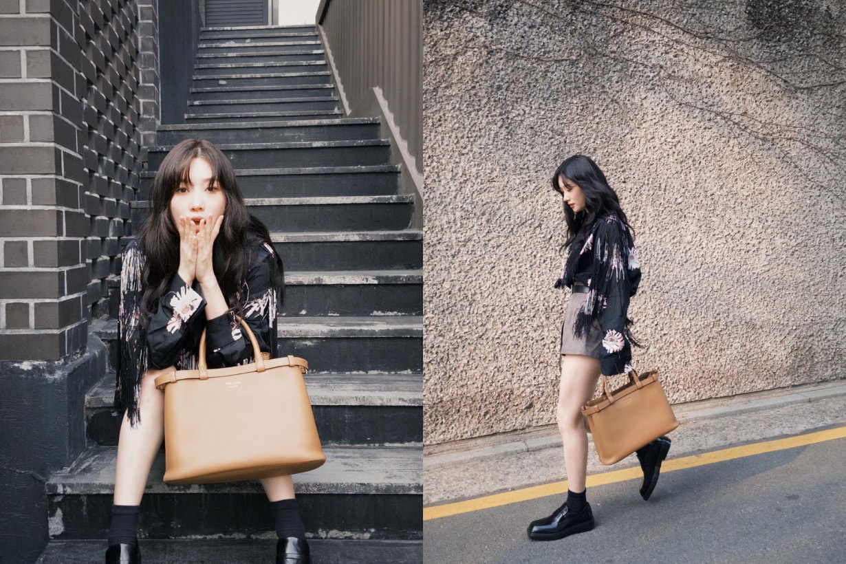 Prada  Prada Buckle 手袋  Prada Buckle Bag Handbag 手袋 Sana Twice 惠利 全昭彌 韓孝周 Somi Jeon 陳慧琳 朴持厚 韓孝周 千玗嬉 鄭彩娟 陳法拉 林心如 Alexa Chung