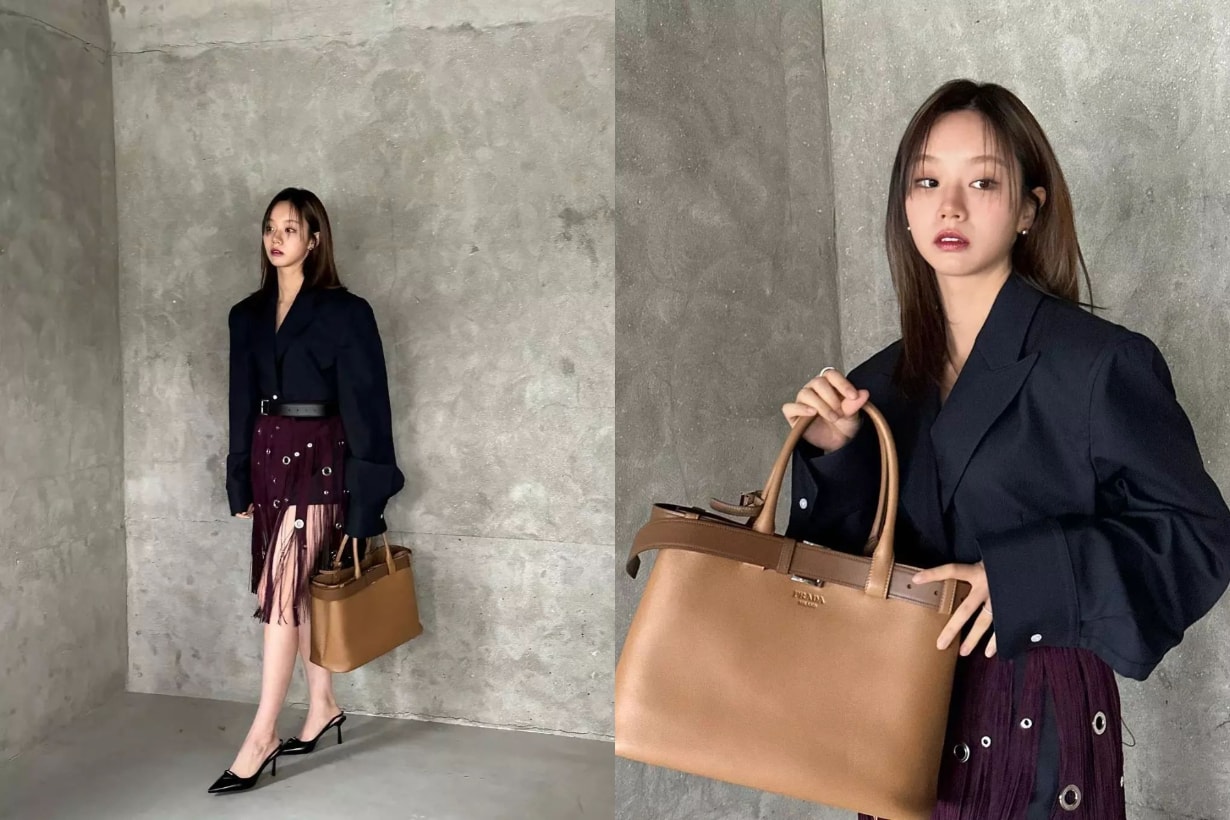 Prada Prada Buckle 手袋 Prada Buckle Bag Handbag 手袋 Sana Twice 惠利 全昭彌 韓孝周 Somi Jeon 陳慧琳 朴持厚 韓孝周 千玗嬉 鄭彩娟 陳法拉 林心如 Alexa Chung