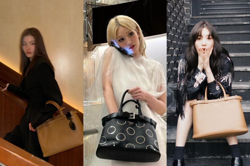 Prada  Prada Buckle 手袋  Prada Buckle Bag Handbag 手袋 Sana Twice 惠利 全昭彌 韓孝周 Somi Jeon 陳慧琳 朴持厚 韓孝周 千玗嬉 鄭彩娟 陳法拉 林心如 Alexa Chung