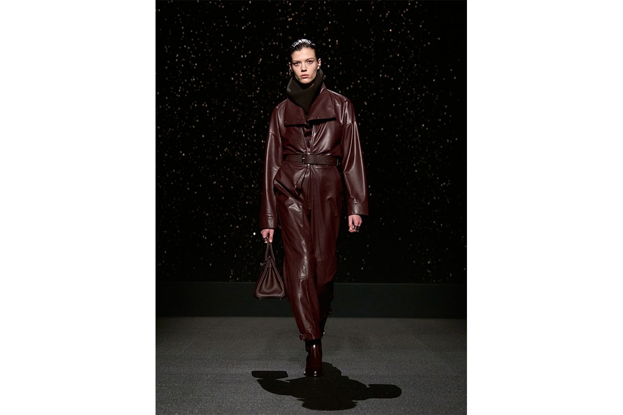 Hermès shoulder birkin 2024 fall winter paris fashion week runway handbags