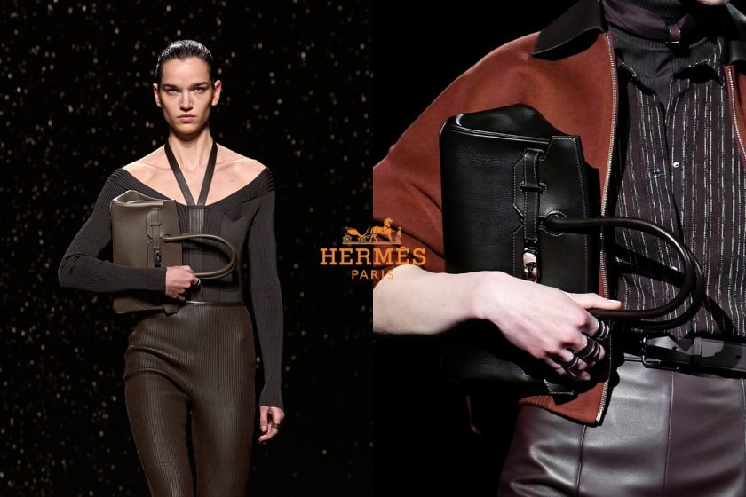 Hermès shoulder birkin 2024 fall winter paris fashion week runway handbags