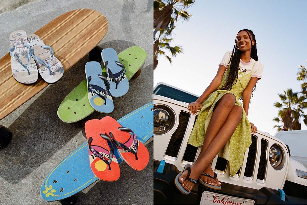 Maison Kitsune x Havaianas 2024 summer Collaboration Flip Flops