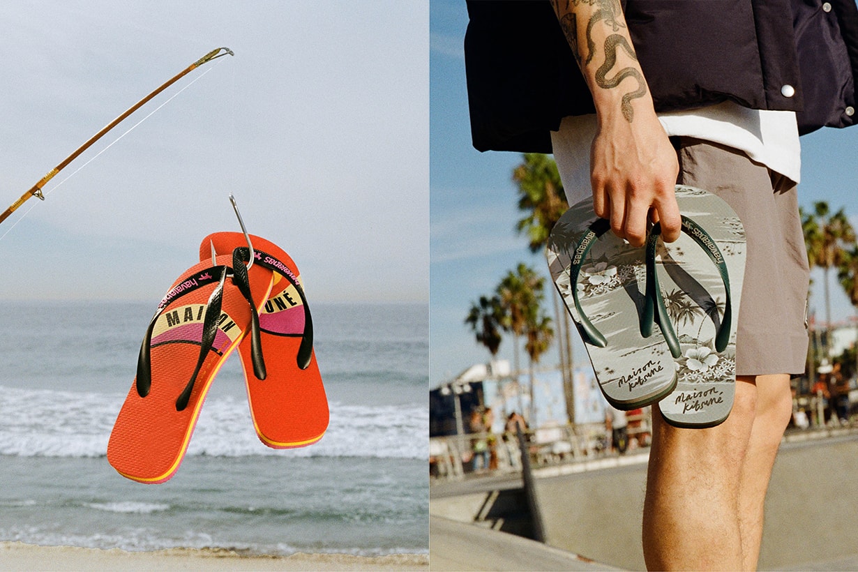 Maison Kitsune x Havaianas 2024 summer Collaboration Flip Flops