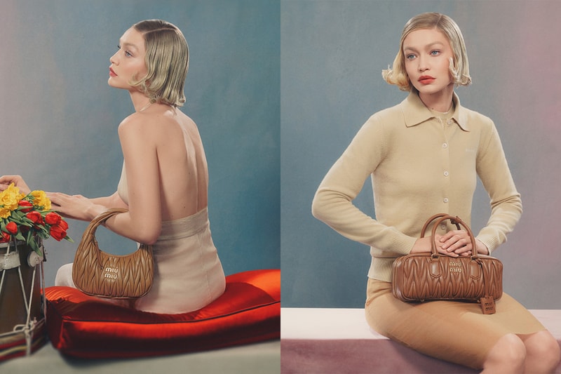Gigi Hadid Miu Miu 2024 campaign Wander Arcadie bag Steven Meisel
