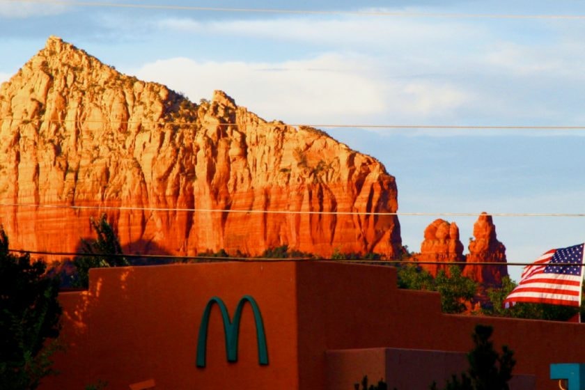 Blue McDonald's Arizona Sedona where why blue arches
