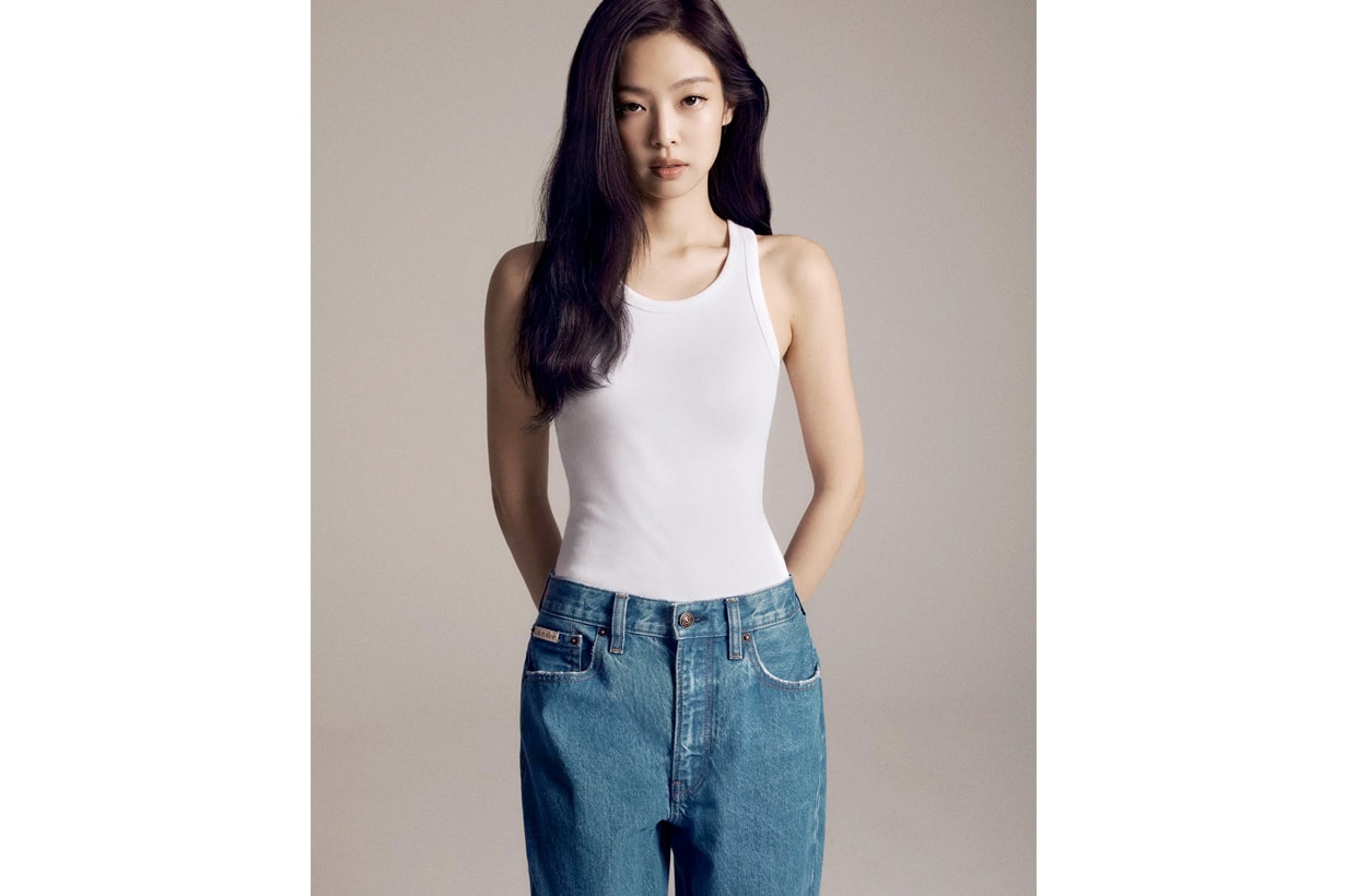jennie Calvin Klein Items 2024 campaign tank jeans bra