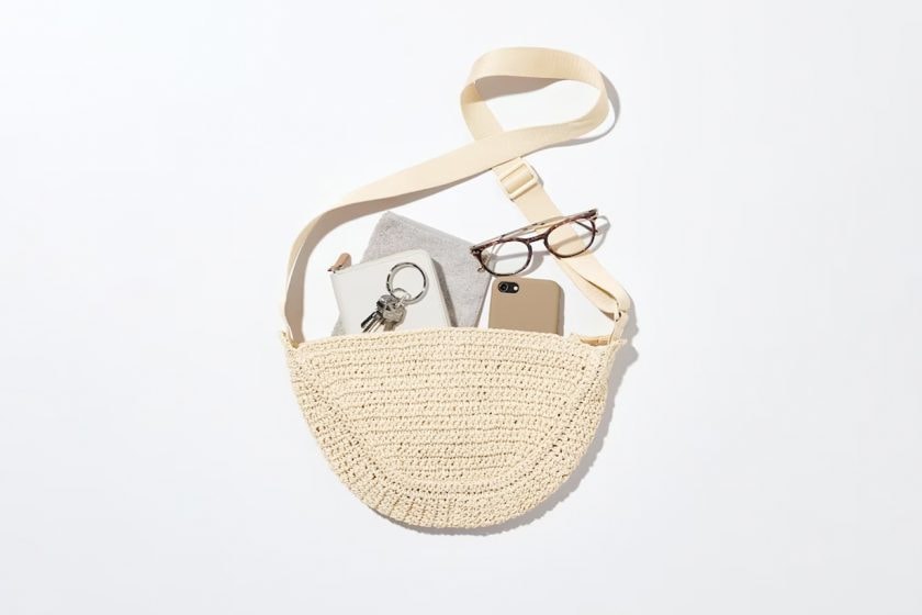 uniqlo straw bag 2024 ROUND MINI CROCHET 