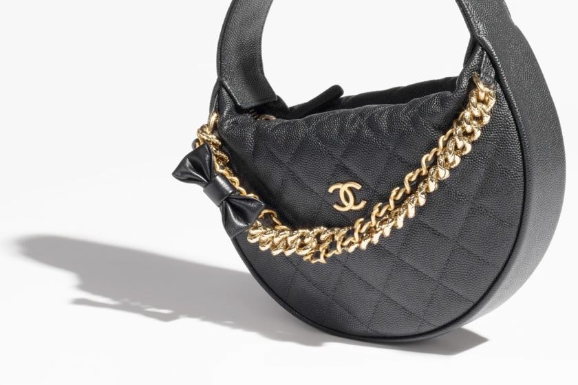 chanel pouch bow chain 2024 spring summer small leather
