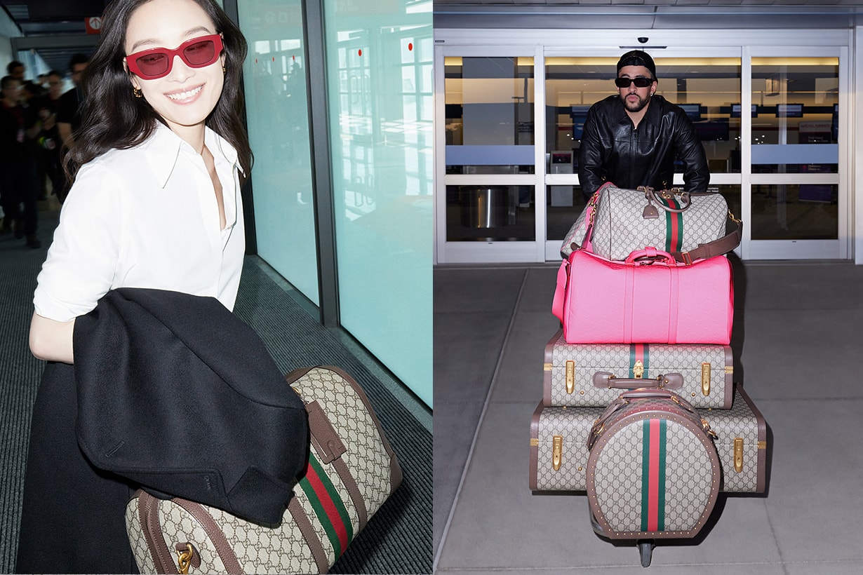 Gucci Valigeria Gucci Savoy duffle Bag Celebrities Style airport