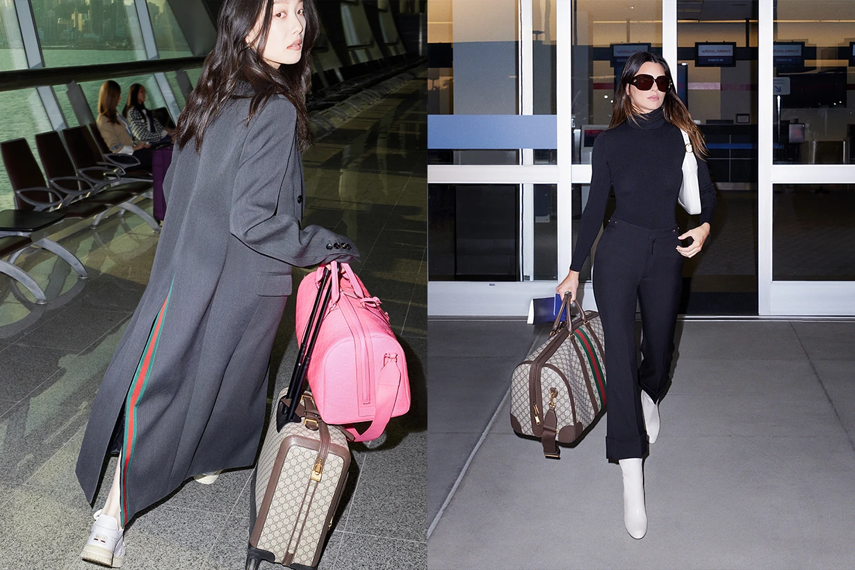 Gucci Valigeria Gucci Savoy duffle Bag Celebrities Style airport