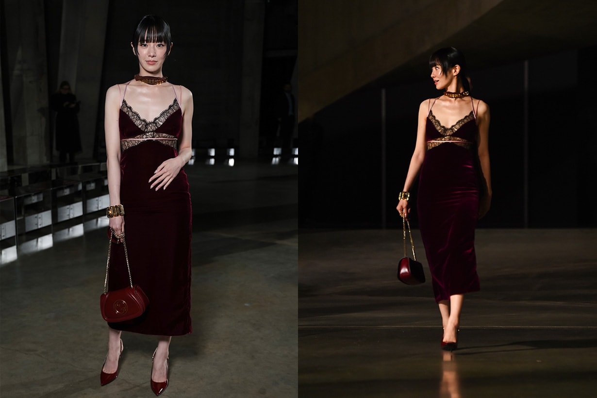 Park Gyu Young Gucci cruise 2024 Airport Outfit Front Row Style