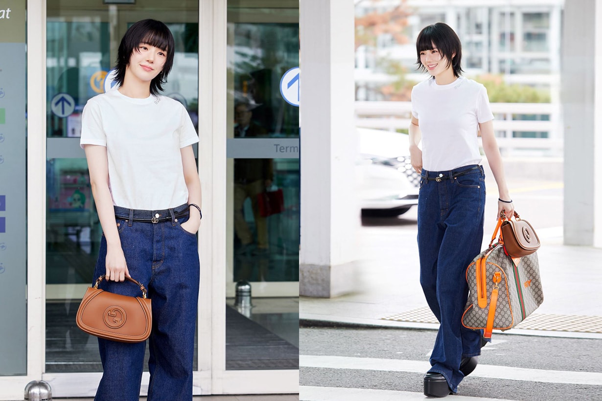 Park Gyu Young Gucci cruise 2024 Airport Outfit Front Row Style