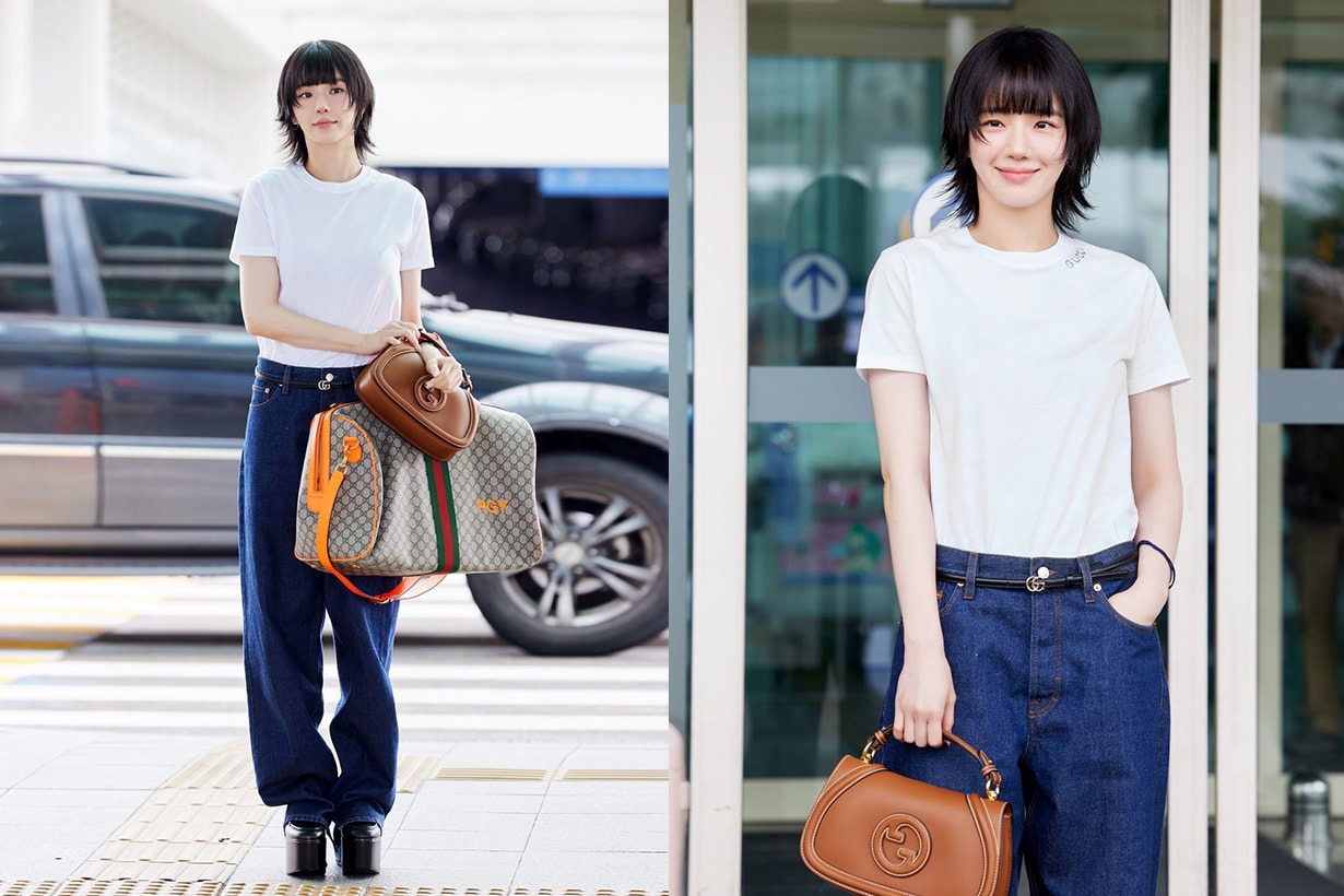 Park Gyu Young Gucci cruise 2024 Airport Outfit Front Row Style