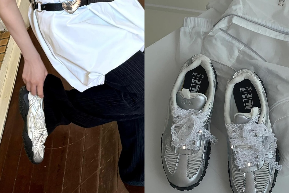 Fila Eschape Silver Moon Han So Hee Silver Sneakers Style