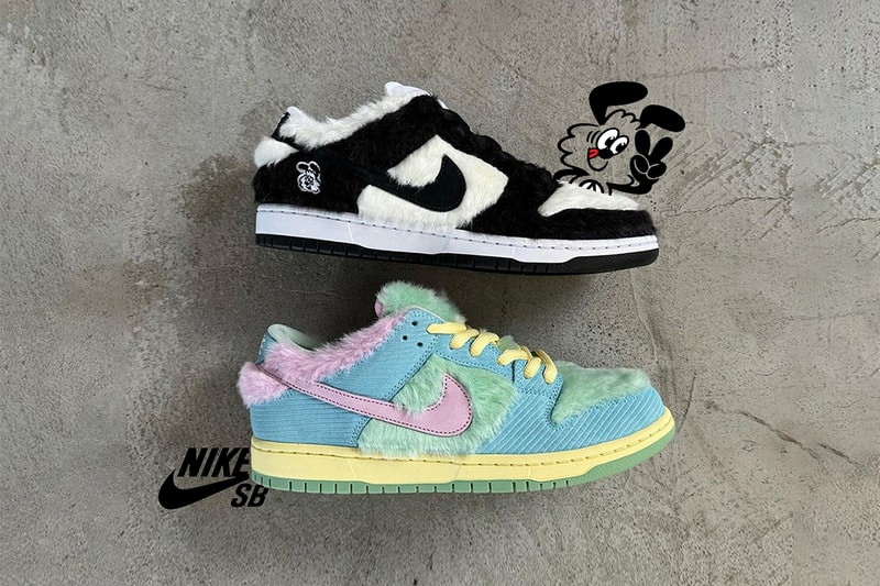 Verdy x Nike SB Dunk Low new color vick black white sneakers