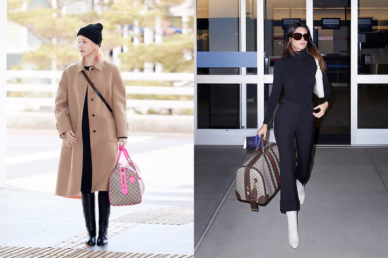 Gucci Valigeria Gucci Savoy duffle Bag Celebrities Style airport