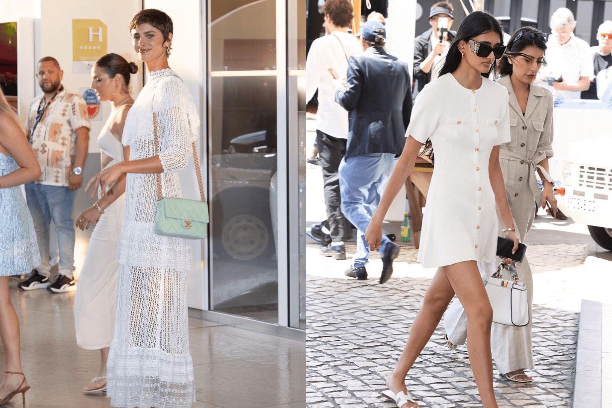 cannesfashion2024-celebritystyle-pradacleobag-puccipuccinellabag-hermeskelly-khaiteaimeeclutch-balenciagarodeobag-diorbooktote-coachboroughbag-louisvuittoncapucines-chanelflapbag-fendipeekaboo-elegant