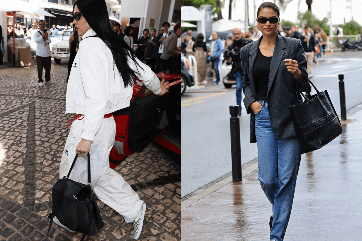 cannesfashion2024-celebritystyle-pradacleobag-puccipuccinellabag-hermeskelly-khaiteaimeeclutch-balenciagarodeobag-diorbooktote-coachboroughbag-louisvuittoncapucines-chanelflapbag-fendipeekaboo-elegant