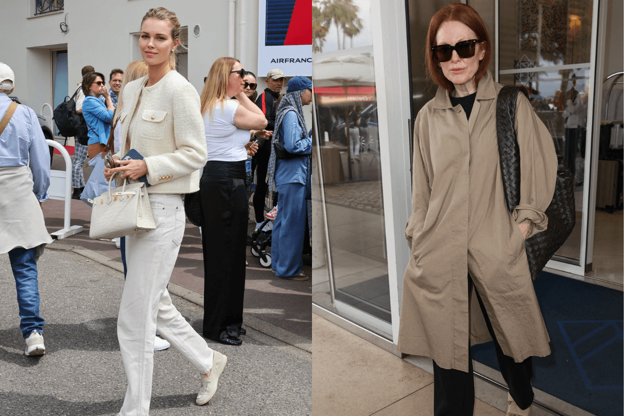 cannesfashion2024-celebritystyle-pradacleobag-puccipuccinellabag-hermeskelly-khaiteaimeeclutch-balenciagarodeobag-diorbooktote-coachboroughbag-louisvuittoncapucines-chanelflapbag-fendipeekaboo-elegant