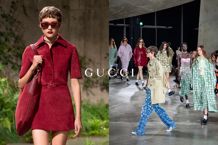Gucci 的英義混血式浪漫:2025 早春大秀畫重點,格紋串珠、皮外套配禮服... 手袋瞄準必這款!
