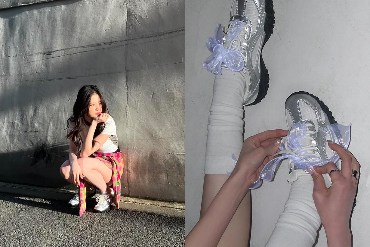 Fila Eschape Silver Moon Han So Hee Silver Sneakers Style