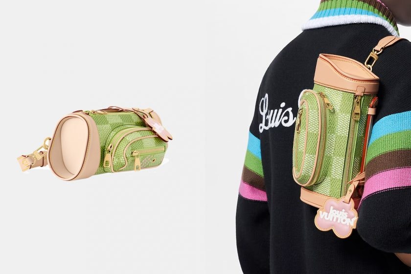 louis vuitton tyler the creator green Damier pink nano handbags