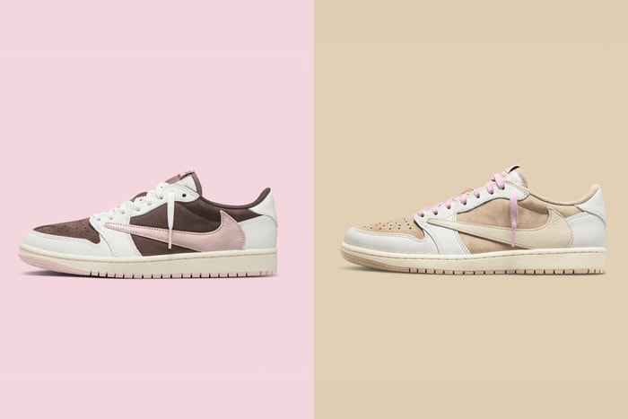 有女生專屬配色:Travis Scott 倒勾 AJ1 波鞋,深棕 + 粉紅不能再更可愛了!