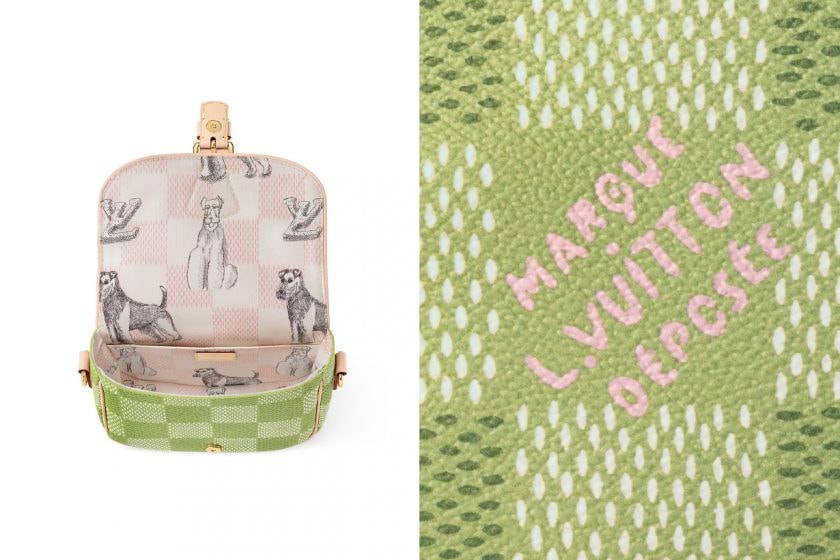 louis vuitton tyler the creator green Damier pink nano handbags