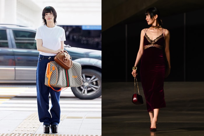 能帥氣也可以嫵媚：從機場到秀場，朴圭瑛兩套截然不同的 Gucci 造型引起關注！