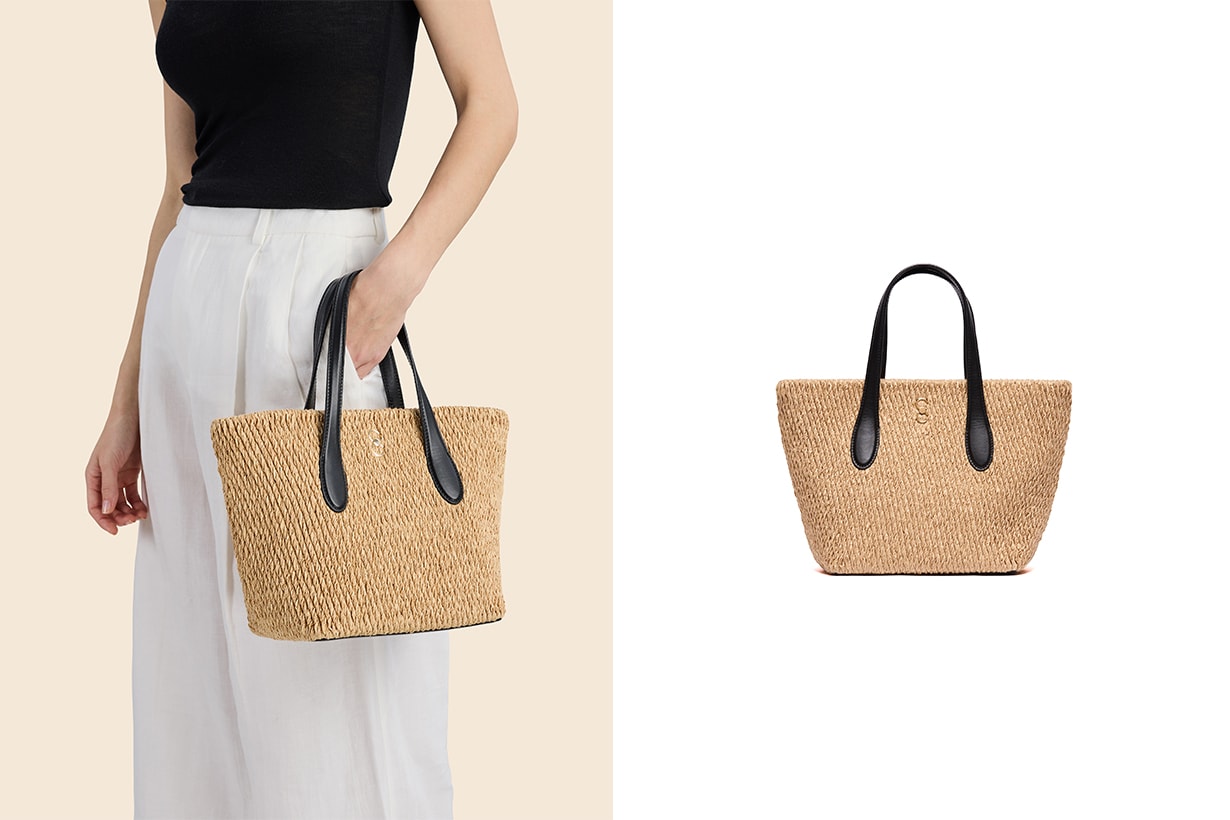 Cafune Mini Hexa Tote Stance Bag Raffia Egg Bucket Trunk Box