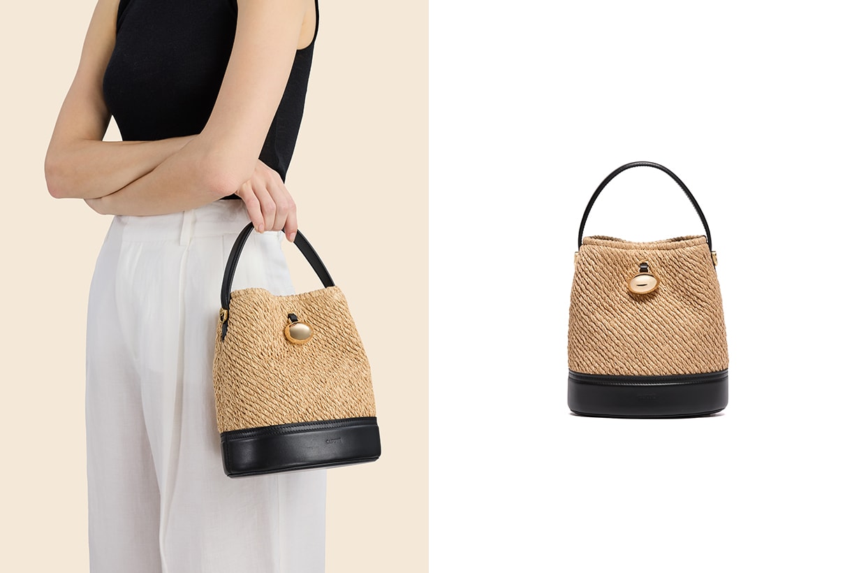 Cafune Mini Hexa Tote Stance Bag Raffia Egg Bucket Trunk Box