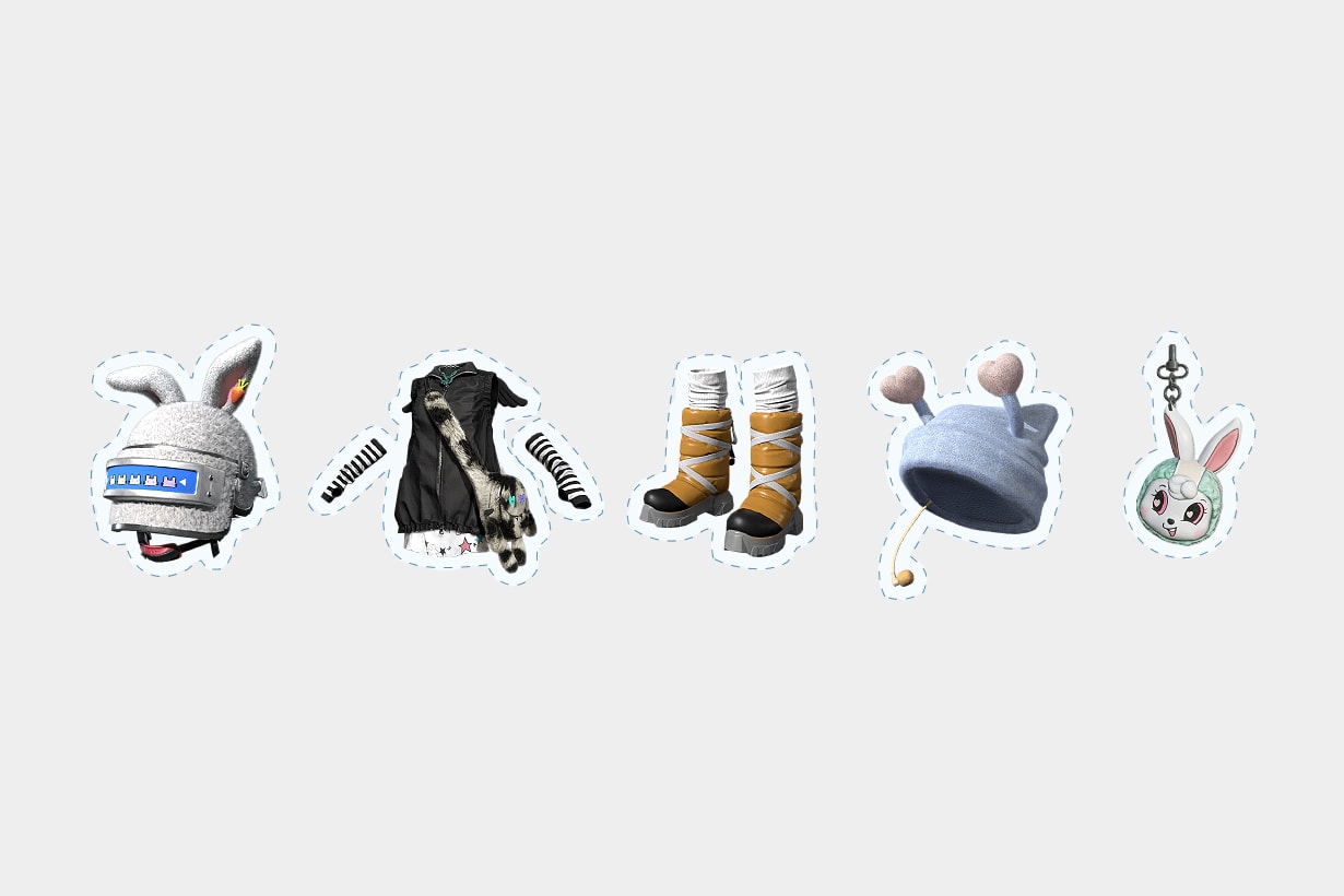 PUBG Battlegrounds x NewJeans Collaboration 2024 taego Bunnies Binky Bong