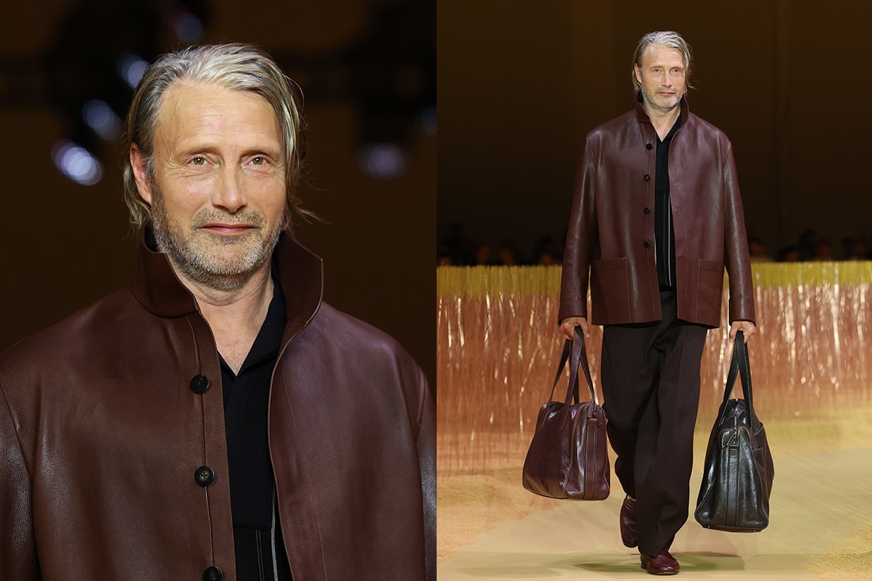 Mads Mikkelsen join Zegna 2025 summer Fashion Show in Milan Hannibal